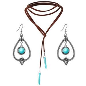 Bohemian Turquoise Natural Stone Sweater Vintage Pendant, Model:, Necklace Ear Ring Set, Two-pointed Necklace, N2111-11 Earrings Accessories, N211-12 Leaf Neck Chain, N2111-13 Three Stones, N2111-14 Eight Stones, N211-15 Circle, Leather Bracelet...
