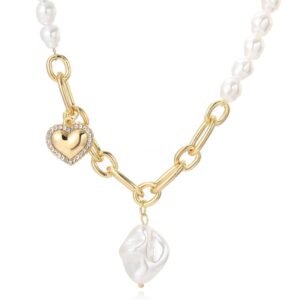 Ladies Temperament Necklace Collarbone Chain, N2210-7 Pearl Chain Love, N2210-8 Thick Chain Love, N2209-2 Light Drilling Love, N2209-11 Colorful Love, N2209-5 Double-layer Green Love, N2209-1 Twist Stick Square Pearl, N2209-6 Oval White Flower...