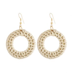 Bamboo Vine Handmade Woven Earrings Bosomia Style Earrings, E2002-1 Ear Hook Circle, E2002-2 Black Frame, E2002-3 Yellow Frame, E2002-4 Blue Frame, E2002-5 Knock Pattern Circle, E2002-6 Knock Pattern Deep Cake, E2002-7 Knock Pattern Water Drop...