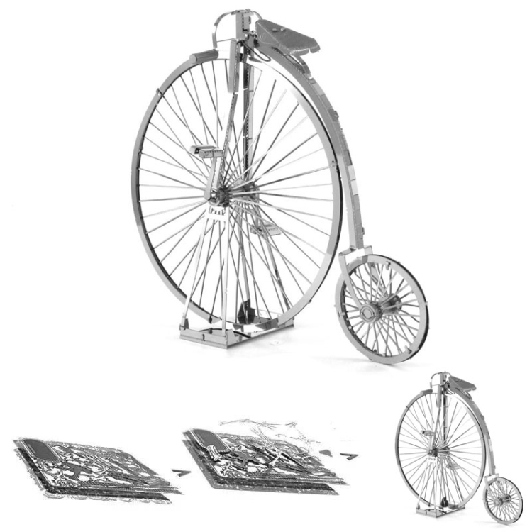 3D Three-dimensional Metal Car Assembly Model DIY Puzzles Toy, 1908 T-shaped Cars, 1965 Mustang, Kart, BZS G500, Cable Car, Taxi, Fire Truck, Bullet Train, Nissans Coupe, D51 Train Head, KMK F450, MSL 3.0T, Penny Farthing, Sportcar, Half-track Motorcyc... - Image 4