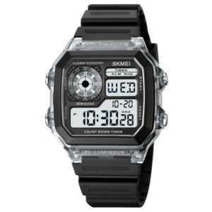SKMEI 1998 Transparent Shell Ice Sensor Outdoor Sports Waterproof Multi-function Watch, 1998 Blue, 1998 White, 1998 Purple, 1998 Black