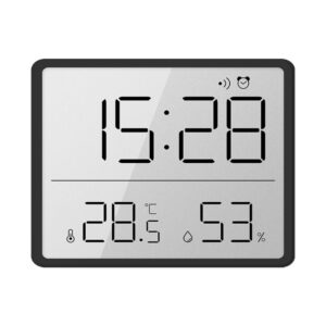 8218 Thin and Light Magnetic Wall-mounted LCD Temperature Electronic Digital Clock