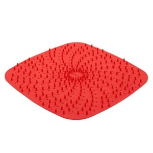 Air Fryer Reusable Silicone Liner Mat Non-Stick Steamer Pad Kitchen Accessories, Round 20cm Black, Round 20cm Red, Square Black 20.2cm, Square Red 20.2cm, Square Red 23cm, Square Black 23cm