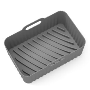 For Ninja DZ201 Air Fryer Silicone Liner Mat Reusable Basket Tray, Gray Thick Model (140g), Pink Thick Model (140g), Blue Thick Model (140g), Red Thick Model (140g), Black Thick Model (140g), Gray Thin Model (95g), Black Thin Model (95g)...