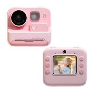Children Instant Print Camera 4800W Pixel 2-Inch Screen Dual Lens Photography Camera, K27 Pink, K27 Yellow