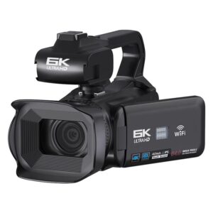 64MP 6K 18X Digital Zoom Ultra HD Video Camera With 4-Inch Touch Screen Camcorder, 6K 16G, 6K 32G, 6K 64G
