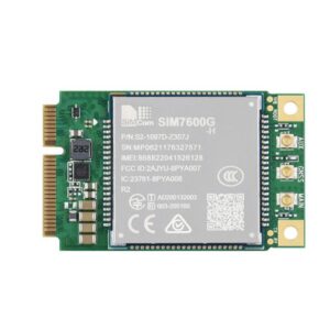 Waveshare SIMCom SIM7600G-H-PCIE 4G LTE Cat-4 Module, Global Coverage, GNSS, Mini-PCIe Connector