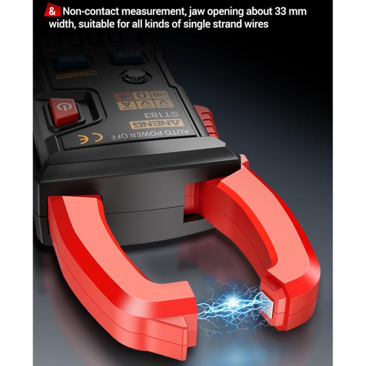 ANENG ST183 600A Digital Clamp Meter With NCV, 4000 Counts, Tests Continuity/Resistance/Capacitance/Diode, Audible & Visual Alarm - Image 4