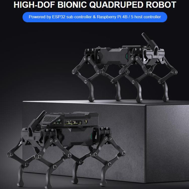 Waveshare WAVEGO Pro 12-DOF Bionic Dog-Like Robot Open Source For ESP32 And Raspberry Pi, Basic, EX, Pi 5 - Image 2