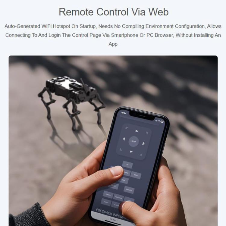 Waveshare WAVEGO Pro 12-DOF Bionic Dog-Like Robot Open Source For ESP32 And Raspberry Pi, Basic, EX, Pi 5 - Image 6