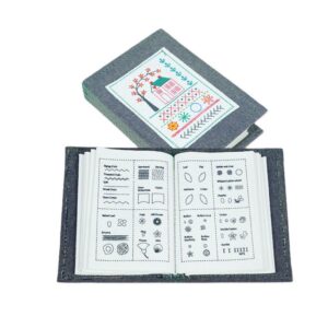 DIY Embroidery Stitch Book with 10 Pages for Hand Sewing and Linen Craft Enthusiasts, Only Book, Needle and Thread Combo, Sewing Kit