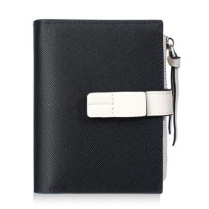 Baellerry N7101 Women Compact Snap Closure Wallet Multiple Card Slots Zippered Coin Pocket