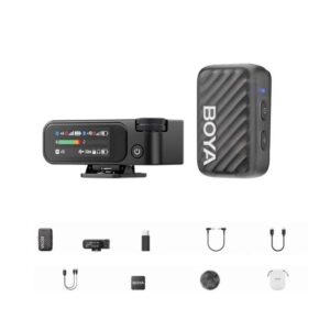 BOYA MIC2 Wireless Lavalier Microphone Mobile Camera Live Streaming Noise Reduction Film & TV Recording Mic, 03 1 To 1 No Case, 02 1 To 2 With Case No Lapel Mic, 01 1 To 2 With Case+Lapel Mic