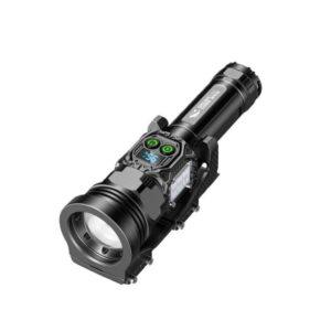 SMILING SHARK High-Brightness Flashlight With Power Display Outdoor Long-Range Spotlight, Rainbow Side Light, COB Side Light