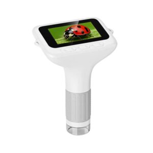 H385 3 Inch IPS Screen Handheld Digital Microscope Kids Manual Focus Microscope With Light