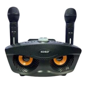SDRD SD306S Wireless Bluetooth Speaker With Dual Microphone Portable Karaoke Machine For Singing & Live Stream