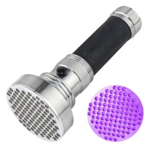 100 LED Aluminum Alloy Banknote Detector UV Flashlight