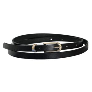 Women Jeans PU Leather Belt Dress Decoration