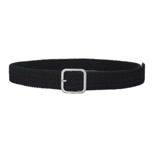 Woven Canvas No Perforation Square Buckle Belt, 105cm