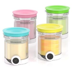 For Ninja NC700 / NC701 Ice Cream Maker 4pcs /Pack Replacement Ice Cream Cups Storage Tanks, A Type, B Type