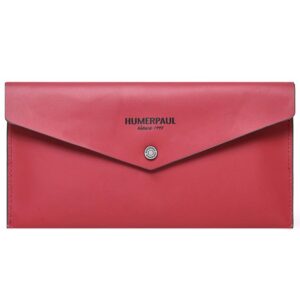 HUMERPAUL HU112 Leather Passport Pouch EnvelopeStyle Business Card Holder