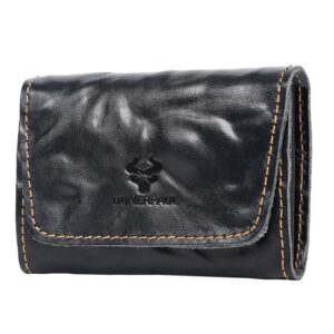 HUMERPAUL HU115 Hand-embossed Vegetable Tanned Leather Credit Card Wallet Coin Pouch