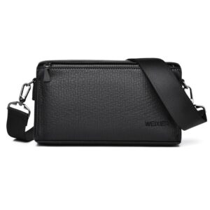 WEIXIER W133  Mens Small Crossbody Bag Versatile Messenger Clutch with 6 Card Slots for Travel & Daily Use