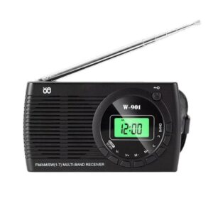 FM/AM/SW Multi-Band LCD Screen Clock-Controlled Stereo Radio, For EU, For US