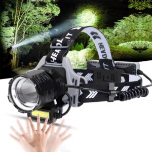 Long-Range Zoom COB High-Sensor Headlamp, LED Headlight For Outdoor Beach Foraging & Night Fishing, No Battery