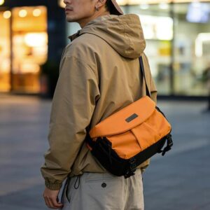 Cwatcun D294 Large Capacity Casual Shoulder Bag DSLR Camera Bag, Orange Medium, Black Medium, Black Large