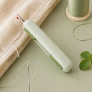 2-in-1 Seam Ripper and Needle Threader, Retractable Stitch Remover Tool for Hand Sewing, Double-Headed Threader & Seam Cutter