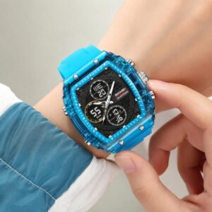 SKMEI 2602 Multifunctional Dual-Display Sports Watch 50m Life Water-Resistant Chronograph Luminous Outdoor Digital Watch