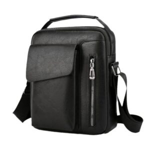 Men Vintage Business Shoulder Bag, Large Capacity Casual Crossbody Bag