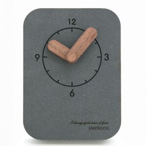wozoom Silent Desk Clock Small Wooden Table Wall Clock
