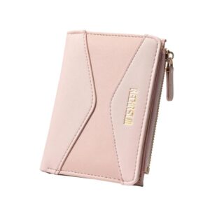 RECHRSLM 6614-2 Color Block Short Women Wallet Simple 2-Fold Student Card Holder