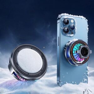 17mm Ball Joint Magnetic Phone Cooler 3-Speed Semiconductor Cooling Fan, H8A Cooler Only, with Air Vent Clip C50, with Telescopic Suction Mount C12, with Desktop Live Stand A124, with Floor Tripod KP002, with Air Vent Hook C49
