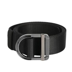 Men Nylon Belt Work Casual Web Belts With Zinc Alloy D-Ring Buckle, 115cm, 125cm, 135cm