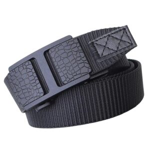 Mens Casual Web Belt Business Work Nylon Belts With Automatic Buckle, 105cm, 115cm, 125cm