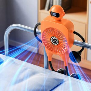 F17 Smart Digital Display Suction Cup Robot Fan 100 Speed Levels Desktop Fan