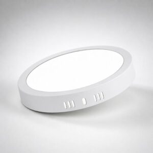 6500K Ultra-Thin LED Panel Light Surface Mounted Ceiling Light Full Plastic Flush Mount Fixture, 12W Round, 18W Round, 24W Round, 30W Round, 12W Square, 18W Square, 24W Square, 30W Square