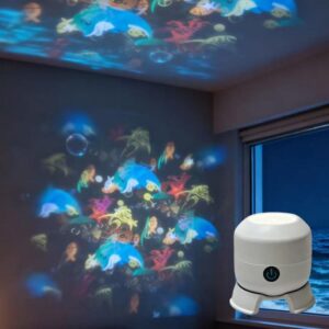LED Projector Light 16 Patterns Rotating Stage Lamp With Adjustable Base, Rechargeable+Touch Switch Ocean Series, Plug-in Ocean Series, Rechargeable+Touch Switch Snowflake Series, Plug-in Snowflake Series, Rechargeable+Touch Switch Christmas Series...