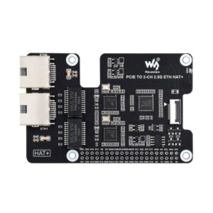 Waveshare PCIe TO 2-CH 2.5G ETH Adapter For Raspberry Pi 5 With Dual RTL8125 Chips