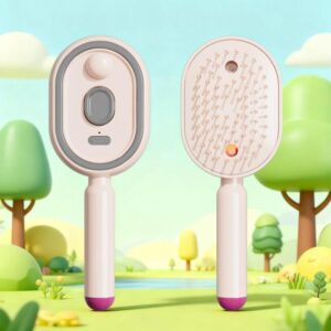 Electric Spray Massage Hair Brush With Red Light Mist Detangling Comb For Hair Care Essence Atomizer