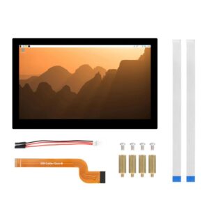 WAVESHARE 13.3 inch High Resolution DSI Capacitive Touch Display, 1920 × 1080, IPS, Toughened Glass Panel, DSI Interface, 10-Point Touch, Without Back Panel, With Back Panel