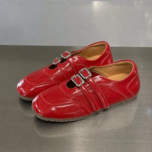 Insole Heightening Ballet Style Flat Shoes Women Square Toe Double Buckle Casual Slip-On Shoes, 35, 36, 37, 38, 39, 40