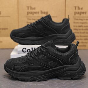 Men Spring Non-Slip Wear-Resistant Thick Sole Running Sneakers, 39, 40, 41, 42, 43, 44