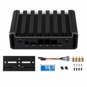 WAVESHARE For Jetson Orin Nano / NX Aluminum Alloy Passive Cooling Case Onboard Power Button With Indicator