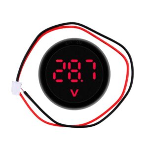 DC 4-100V 2-Wire Round DC Digital Voltmeter LED Digital Display Meter