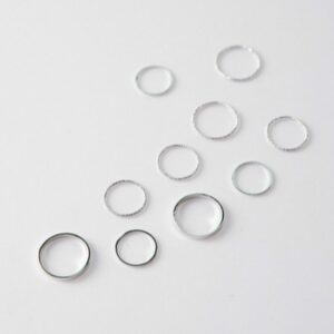 Simple Design Vintage Joint Rings Sets, J7213 Gold, J7214 Sliver