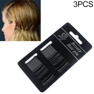 3 PCS Female Black Gold Barrettes Hair Clips Headbands Hair Accessories